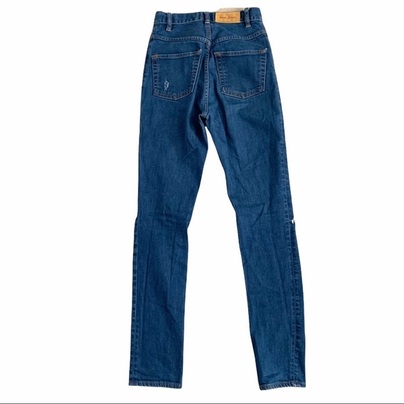 Acne Jeans ‘Needle’ High Rise Skinny in Soul Blue - Picture 2 of 8